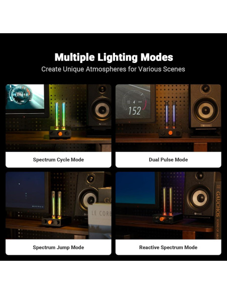 Amplificador Estéreo Bluetooth Fosi Audio BT20A 100W con Luz RGB