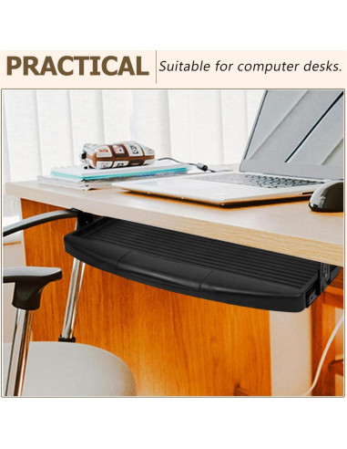 Bandeja para Teclado Ajustable DIYEAH Negra 53x25.5cm