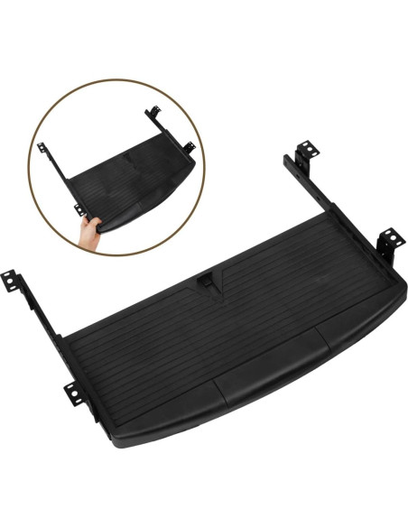 Bandeja para Teclado Ajustable DIYEAH Negra 53x25.5cm