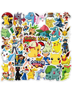 50 Calcomanías de Pokemon RUBANG Impermeables para Laptop y Bicicleta 2