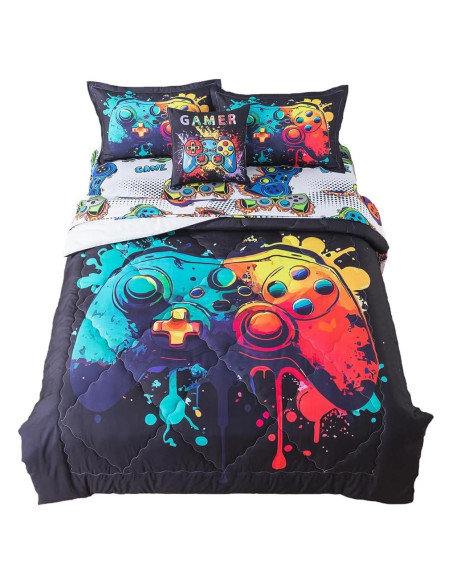Conjunto de Edredón ADASMILE A & S Gamer 6 Piezas Twin
