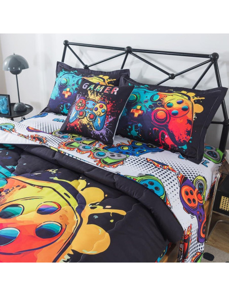 Conjunto de Edredón ADASMILE A & S Gamer 6 Piezas Twin