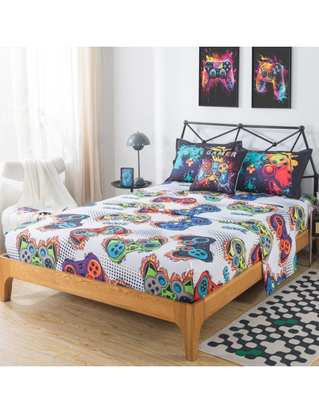 Conjunto de Edredón ADASMILE A & S Gamer 6 Piezas Twin