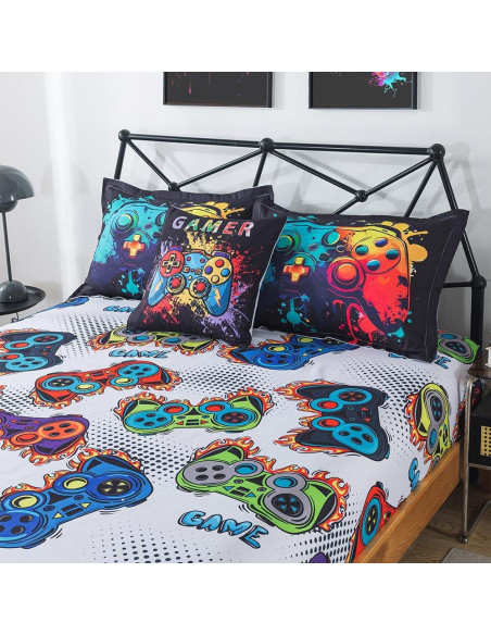 Conjunto de Edredón ADASMILE A & S Gamer 6 Piezas Twin