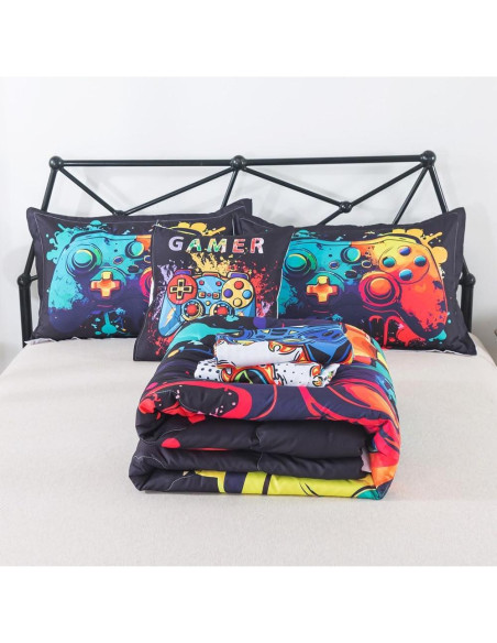 Conjunto de Edredón ADASMILE A & S Gamer 6 Piezas Twin