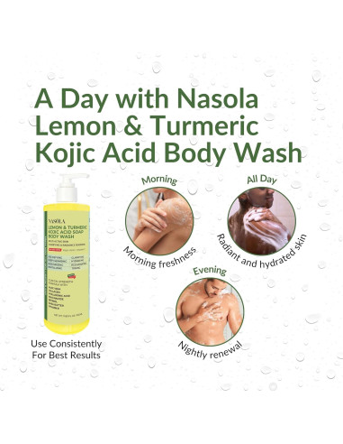 Jabón Líquido Nasola de Ácido Kojico y Cúrcuma 350 ml