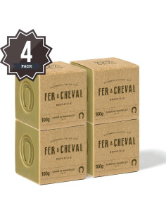 Jabón de Marsella Fer  Cheval 100g - Aceite de Oliva, 4 Piezas 2