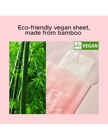 Mascarilla Facial Vegana Freemay 10 Hojas Colágeno Rosa Hidratante