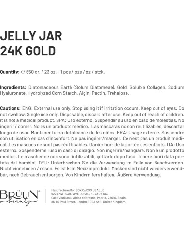 Mascarilla Peel-Off de Gel de Oro 24K BRÚN - 680 ml