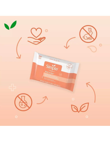 Toallitas Limpiadoras Faciales Simple Brillo Instantáneo 25 Unidades