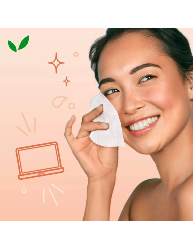 Toallitas Limpiadoras Faciales Simple Brillo Instantáneo 25 Unidades