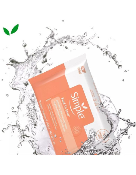 Toallitas Limpiadoras Faciales Simple Brillo Instantáneo 25 Unidades