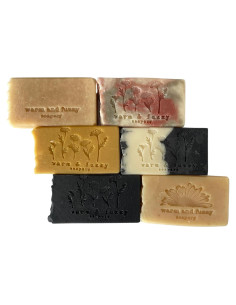 Paquete de 6 Jabones Naturales Hechos a Mano - Avena, Miel, Carbón