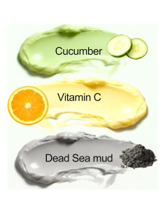 Set de 30 Mascarillas Faciales Erinde - Arcilla del Mar Muerto, Vitamina C y Pepino 2