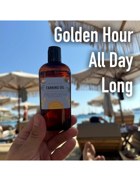 Aceite Bronceador Natural AROMASOFNAT 103.5ml - Brillo Dorado