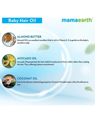 Aceite Capilar Nutritivo MAMAEARTH 100ml para Bebés