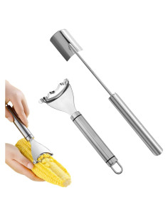 Juego de 2 Peladores de Maíz Luexian - Acero Inoxidable Ergonómico
