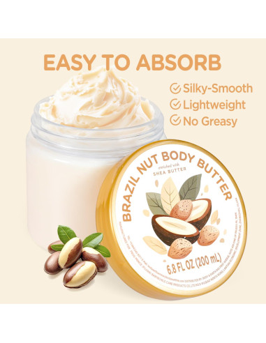 Manteca Corporal Puresoak de Nuez de Brasil 300g Hidratante