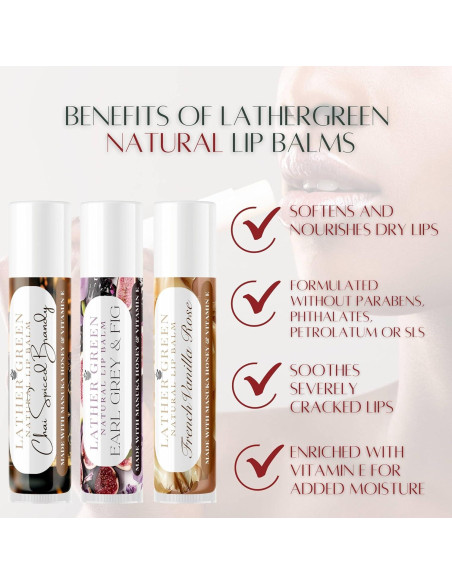Bálsamo Labial Natural Lather Green Mango y Anacardo 3 Unidades Bálsamo Labial Natural Lather Green Mango y Anacardo 3 Unidades