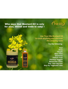 Aceite de Mostaza Prensado en Frío True Oils 500ml - Crecimiento Cabello 2