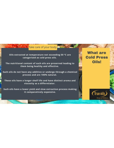 Aceite de Mostaza Prensado en Frío True Oils 500ml - Crecimiento Cabello