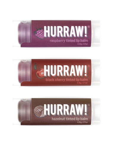 Bálsamos Labiales Orgánicos Hurraw! - Paquete de 3 Sabores
