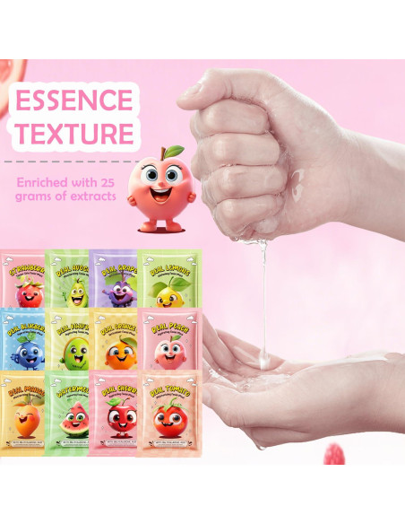 Set de 12 Máscaras Faciales ZARICS para Niños - Hidratación y Cuidado