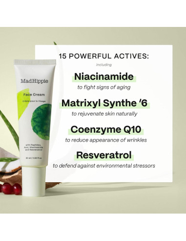 Crema Facial Mad Hippie 28.8 g - Hidratante Antienvejecimiento