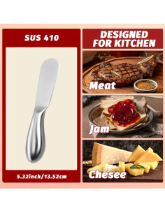Juego de 4 cuchillos para untar mantequilla Mlurcu 13.5 cm 2