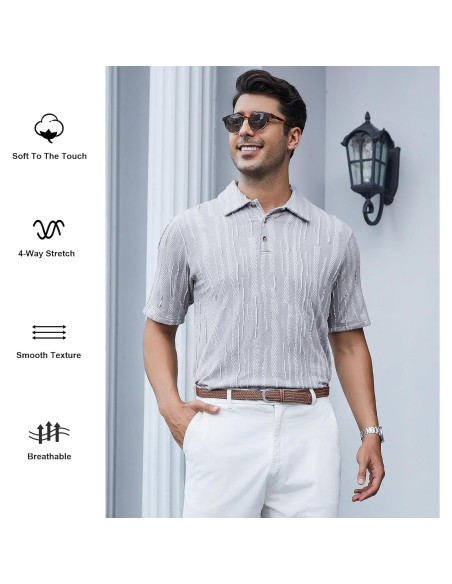 Camisa de Golf Sin Costuras Alex Vando Hombre Secado Rápido