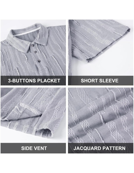 Camisa de Golf Sin Costuras Alex Vando Hombre Secado Rápido