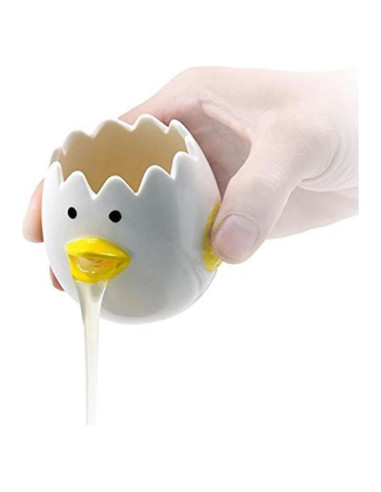 Separador de Huevos Cerámica Pollo Vomitador AMZWISH Amarillo