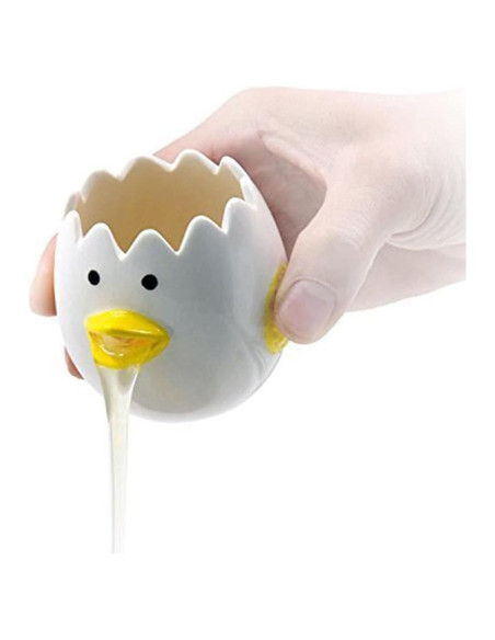 Separador de Huevos Cerámica Pollo Vomitador AMZWISH Amarillo