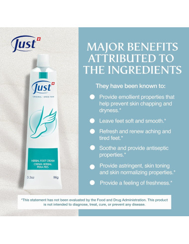 Crema para Pies Pedicream Swiss Just 100 ml - Hidratante Natural