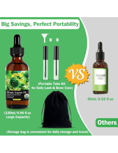 Aceite de Ricino Negro Jamaicano Orgánico 120ml - Cuidado Cabello y Piel