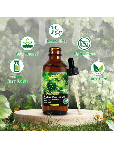 Aceite de Ricino Negro Jamaicano Orgánico 120ml - Cuidado Cabello y Piel
