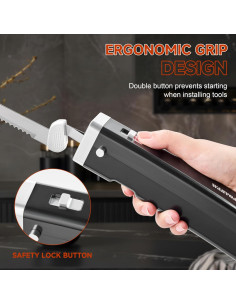 Cuchillo eléctrico inalámbrico Wanvoapl USB con mango ergonómico 2