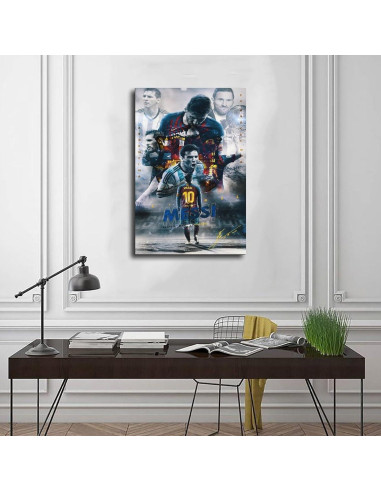 Póster de Lienzo Messi 30x45 cm Arte Moderno Decorativo