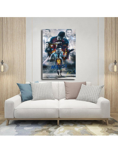 Póster de Lienzo Messi 30x45 cm Arte Moderno Decorativo