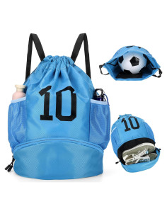 Mochila de Fútbol Sunnymove Azul con Compartimento para Zapatos