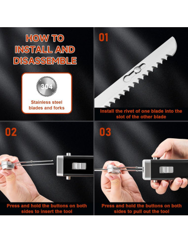 Cuchillo eléctrico inalámbrico Wanvoapl USB con mango ergonómico