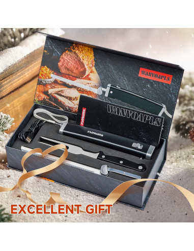 Cuchillo eléctrico inalámbrico Wanvoapl USB con mango ergonómico