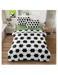 Juego de Edredón Completo Leaflin Fútbol 5 Piezas Twin