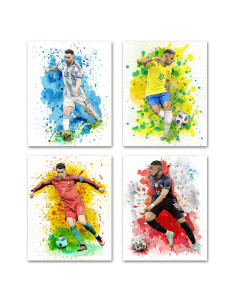 Impresiones de arte en lienzo Nidemao - Set de 4 (30x38 cm)