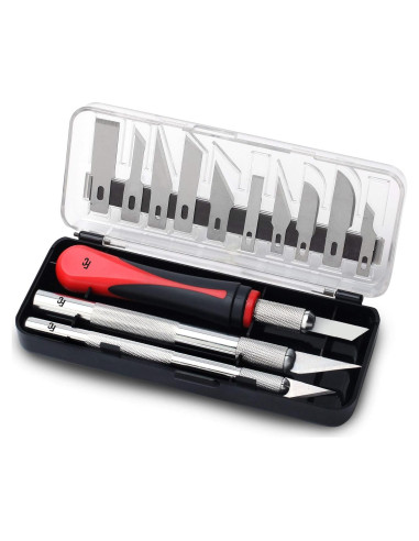 Juego de cuchillos de precisión Fancii 16 piezas - acero al carbono