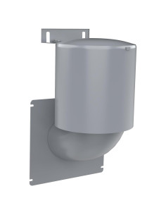 Cubierta de Ventilación para Secadora Mogseek 4" Exterior Gris