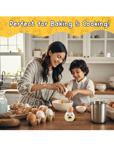 Separador de Huevos Girla de Cerámica Amarillo - 2 Piezas 2