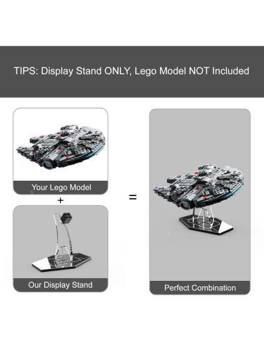 Soporte de Exhibición Acrílico NAOCARD para Lego 75375