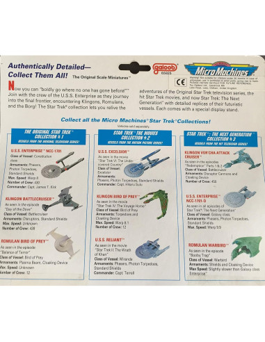 Micro Machines Star Trek Colección 2 - Miniaturas 5cm