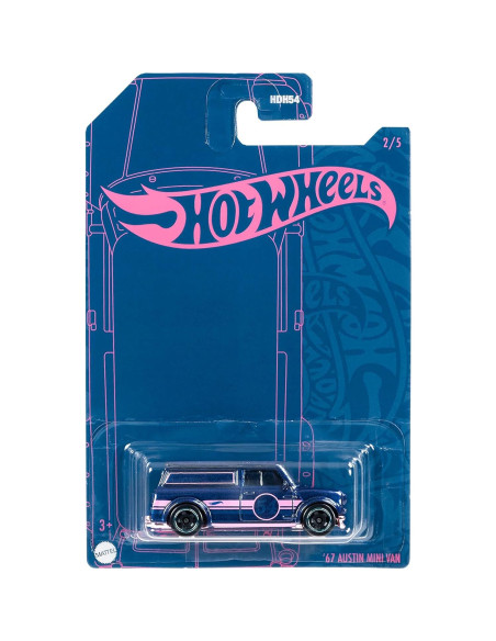 Hot Wheels 67 Austin Mini Van Diecast Perla y Cromo 2022